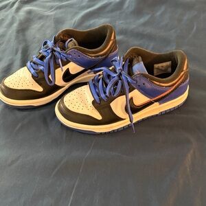 Boys white, black and blue Nikes